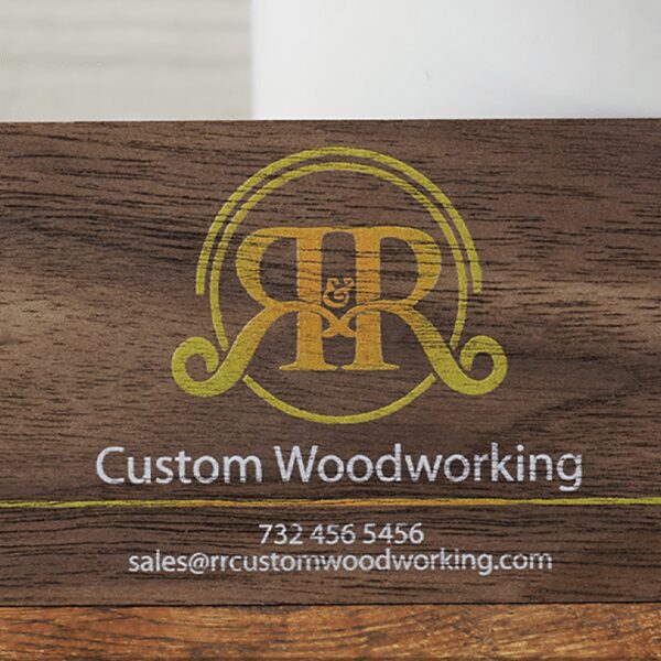 Black Walnut Wood Business Cards